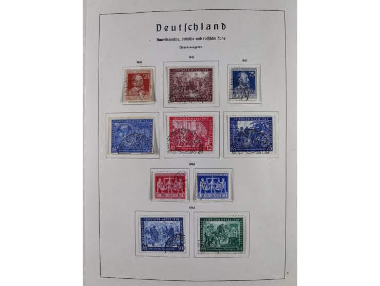 1945/72, meist ungebrauchte und gestempelte Sammlung Zonen ink. Saar, Bund mit gestempelten Heuss-Zusammendrucken, Berlin mit