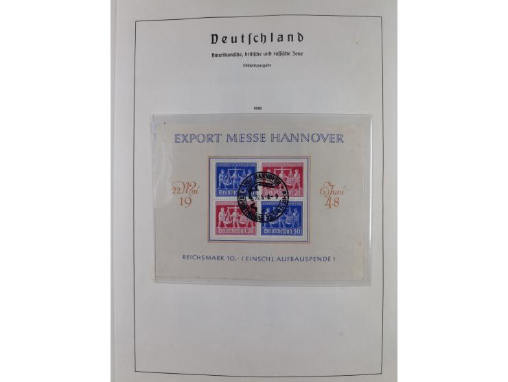 1945/72, meist ungebrauchte und gestempelte Sammlung Zonen ink. Saar, Bund mit gestempelten Heuss-Zusammendrucken, Berlin mit