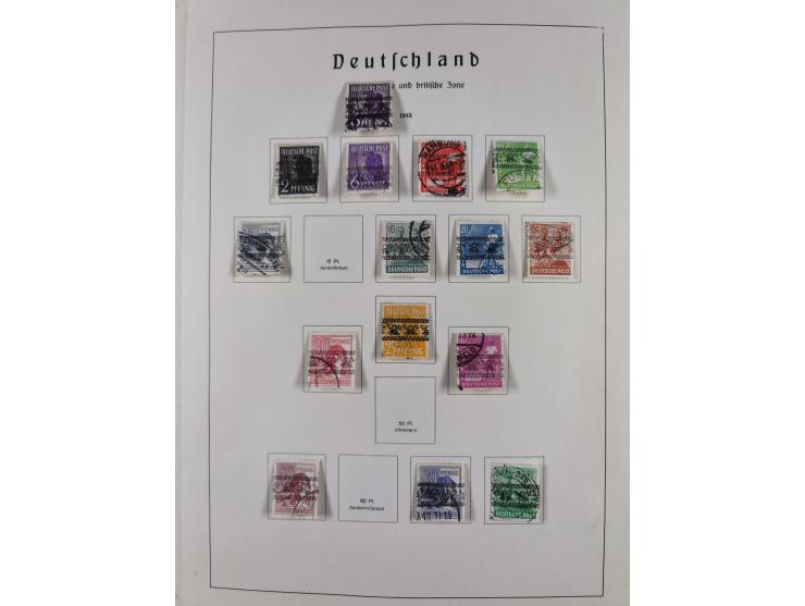 1945/72, meist ungebrauchte und gestempelte Sammlung Zonen ink. Saar, Bund mit gestempelten Heuss-Zusammendrucken, Berlin mit