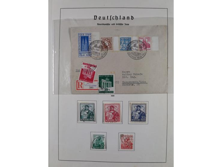1945/72, meist ungebrauchte und gestempelte Sammlung Zonen ink. Saar, Bund mit gestempelten Heuss-Zusammendrucken, Berlin mit