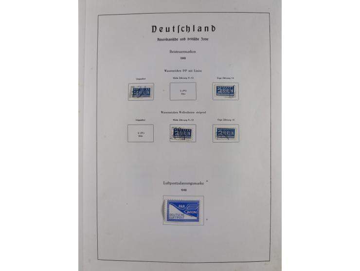 1945/72, meist ungebrauchte und gestempelte Sammlung Zonen ink. Saar, Bund mit gestempelten Heuss-Zusammendrucken, Berlin mit