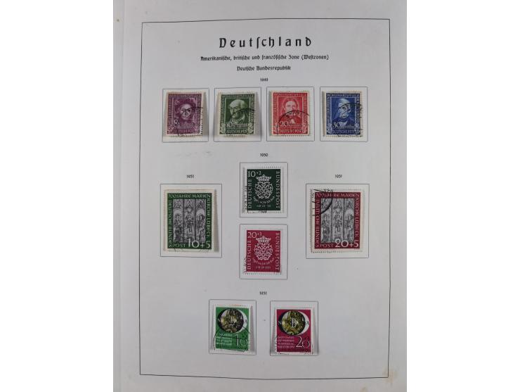 1945/72, meist ungebrauchte und gestempelte Sammlung Zonen ink. Saar, Bund mit gestempelten Heuss-Zusammendrucken, Berlin mit