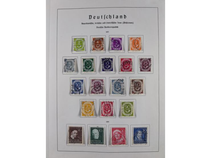 1945/72, meist ungebrauchte und gestempelte Sammlung Zonen ink. Saar, Bund mit gestempelten Heuss-Zusammendrucken, Berlin mit