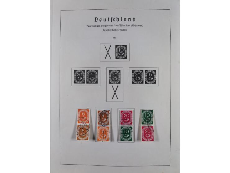 1945/72, meist ungebrauchte und gestempelte Sammlung Zonen ink. Saar, Bund mit gestempelten Heuss-Zusammendrucken, Berlin mit