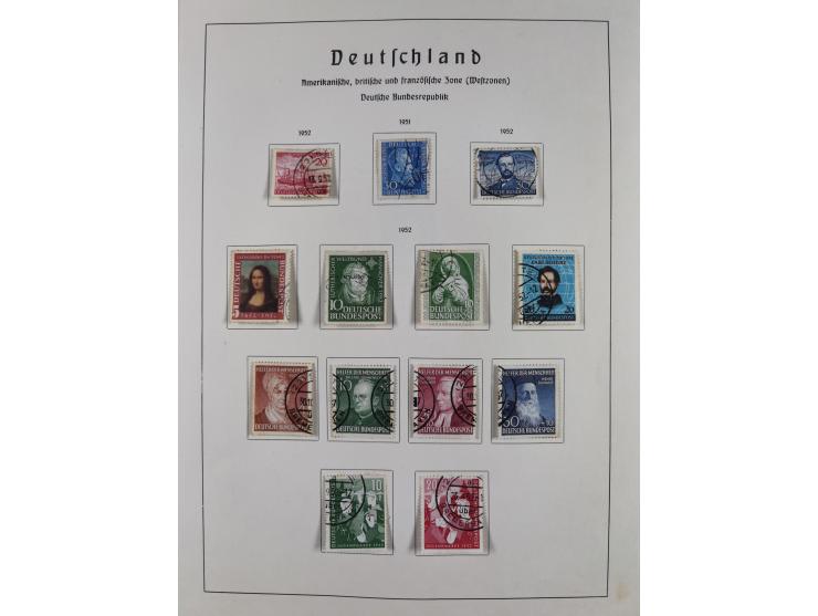 1945/72, meist ungebrauchte und gestempelte Sammlung Zonen ink. Saar, Bund mit gestempelten Heuss-Zusammendrucken, Berlin mit