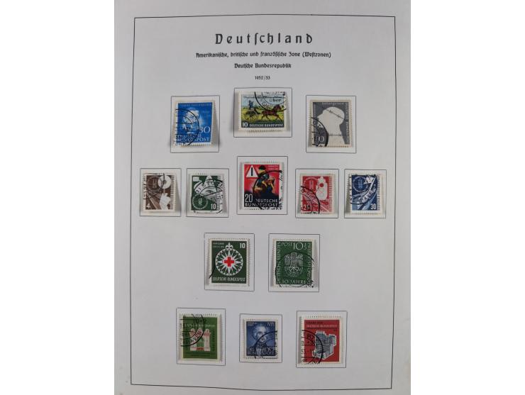 1945/72, meist ungebrauchte und gestempelte Sammlung Zonen ink. Saar, Bund mit gestempelten Heuss-Zusammendrucken, Berlin mit