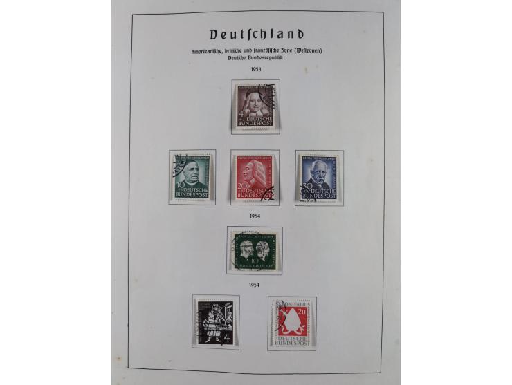 1945/72, meist ungebrauchte und gestempelte Sammlung Zonen ink. Saar, Bund mit gestempelten Heuss-Zusammendrucken, Berlin mit
