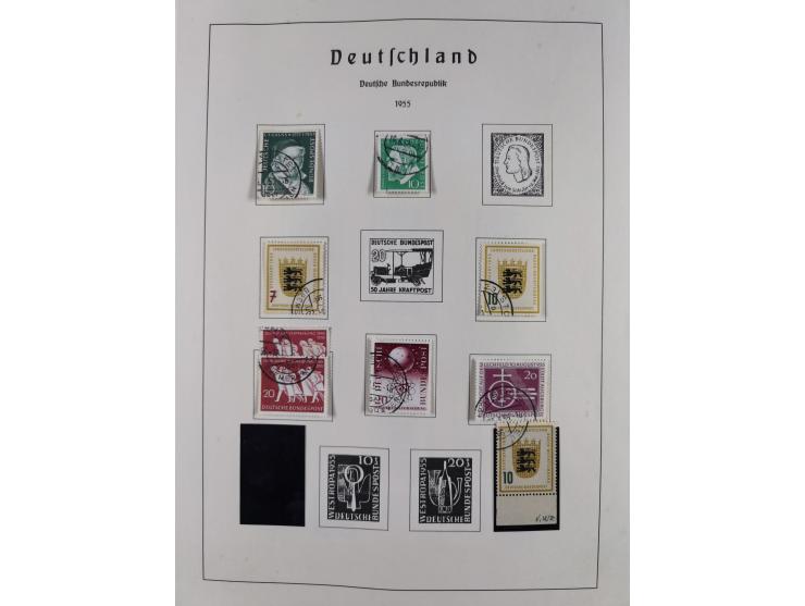 1945/72, meist ungebrauchte und gestempelte Sammlung Zonen ink. Saar, Bund mit gestempelten Heuss-Zusammendrucken, Berlin mit