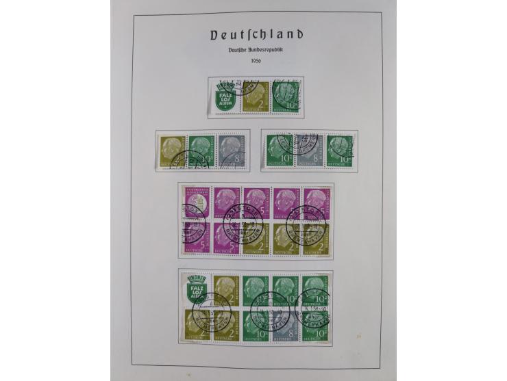 1945/72, meist ungebrauchte und gestempelte Sammlung Zonen ink. Saar, Bund mit gestempelten Heuss-Zusammendrucken, Berlin mit