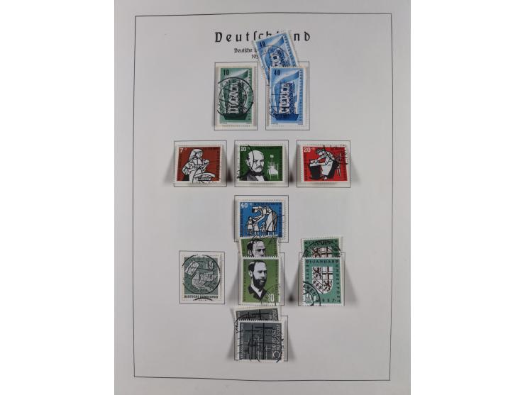 1945/72, meist ungebrauchte und gestempelte Sammlung Zonen ink. Saar, Bund mit gestempelten Heuss-Zusammendrucken, Berlin mit