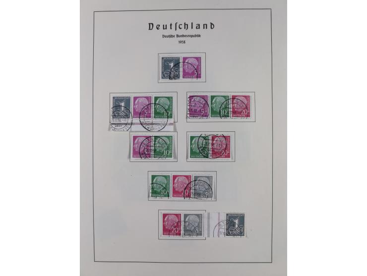 1945/72, meist ungebrauchte und gestempelte Sammlung Zonen ink. Saar, Bund mit gestempelten Heuss-Zusammendrucken, Berlin mit
