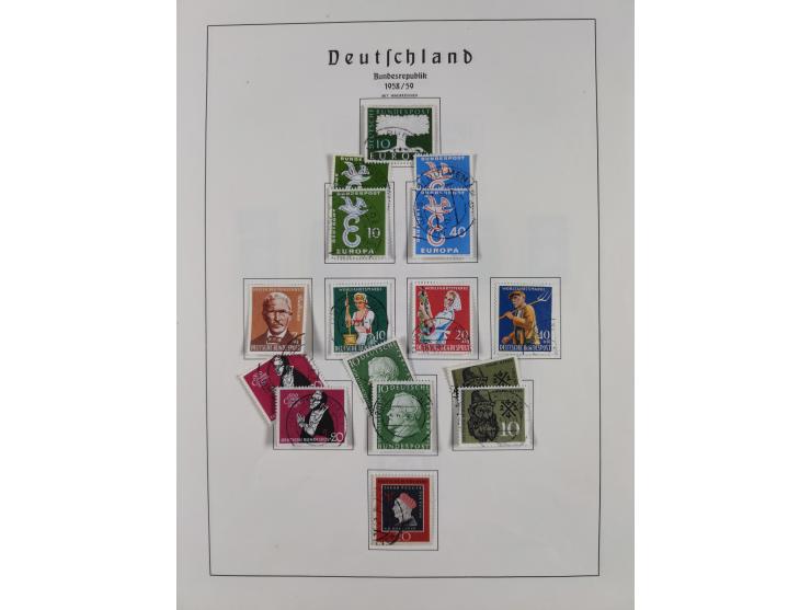 1945/72, meist ungebrauchte und gestempelte Sammlung Zonen ink. Saar, Bund mit gestempelten Heuss-Zusammendrucken, Berlin mit