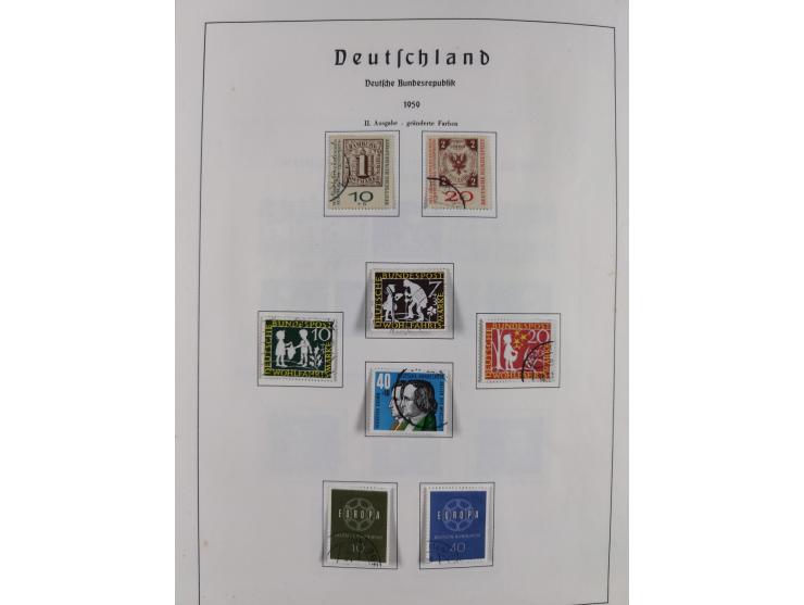 1945/72, meist ungebrauchte und gestempelte Sammlung Zonen ink. Saar, Bund mit gestempelten Heuss-Zusammendrucken, Berlin mit