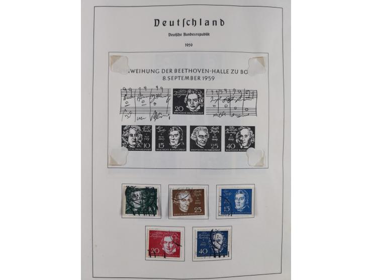 1945/72, meist ungebrauchte und gestempelte Sammlung Zonen ink. Saar, Bund mit gestempelten Heuss-Zusammendrucken, Berlin mit