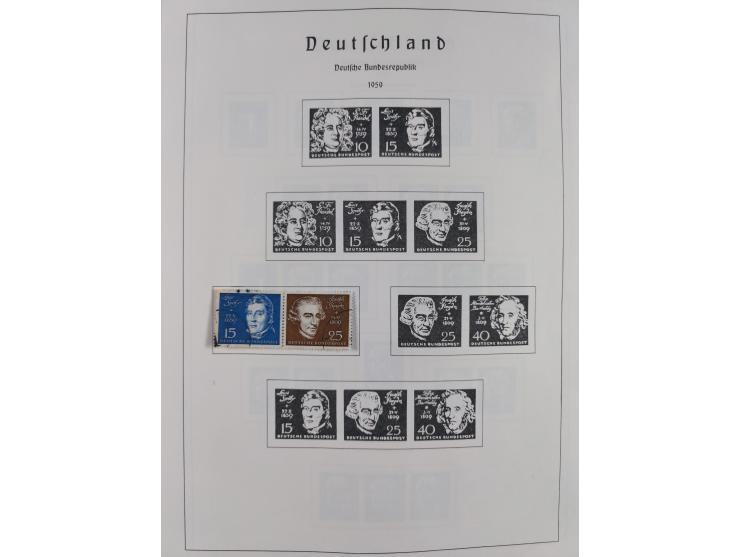 1945/72, meist ungebrauchte und gestempelte Sammlung Zonen ink. Saar, Bund mit gestempelten Heuss-Zusammendrucken, Berlin mit