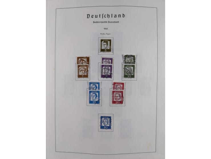 1945/72, meist ungebrauchte und gestempelte Sammlung Zonen ink. Saar, Bund mit gestempelten Heuss-Zusammendrucken, Berlin mit