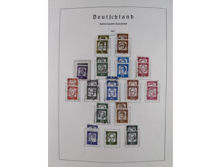 1945/72, meist ungebrauchte und gestempelte Sammlung Zonen ink. Saar, Bund mit gestempelten Heuss-Zusammendrucken, Berlin mit