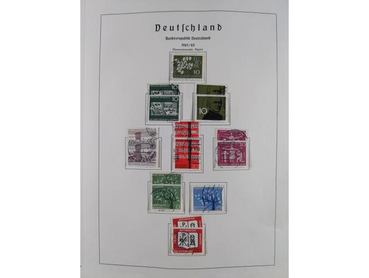 1945/72, meist ungebrauchte und gestempelte Sammlung Zonen ink. Saar, Bund mit gestempelten Heuss-Zusammendrucken, Berlin mit