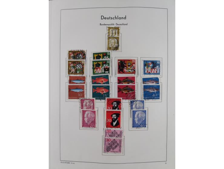 1945/72, meist ungebrauchte und gestempelte Sammlung Zonen ink. Saar, Bund mit gestempelten Heuss-Zusammendrucken, Berlin mit