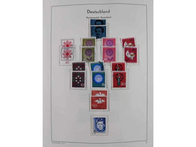 1945/72, meist ungebrauchte und gestempelte Sammlung Zonen ink. Saar, Bund mit gestempelten Heuss-Zusammendrucken, Berlin mit