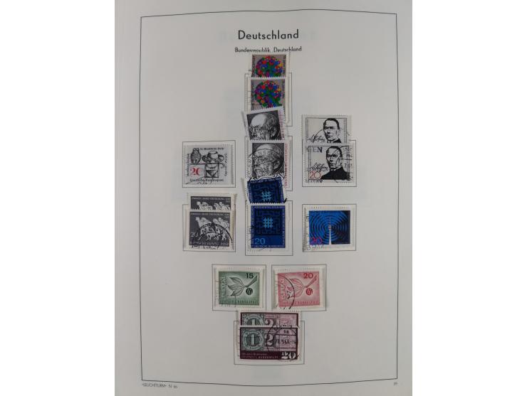 1945/72, meist ungebrauchte und gestempelte Sammlung Zonen ink. Saar, Bund mit gestempelten Heuss-Zusammendrucken, Berlin mit