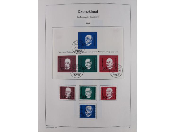 1945/72, meist ungebrauchte und gestempelte Sammlung Zonen ink. Saar, Bund mit gestempelten Heuss-Zusammendrucken, Berlin mit