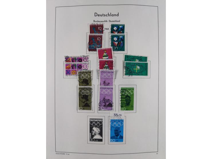 1945/72, meist ungebrauchte und gestempelte Sammlung Zonen ink. Saar, Bund mit gestempelten Heuss-Zusammendrucken, Berlin mit