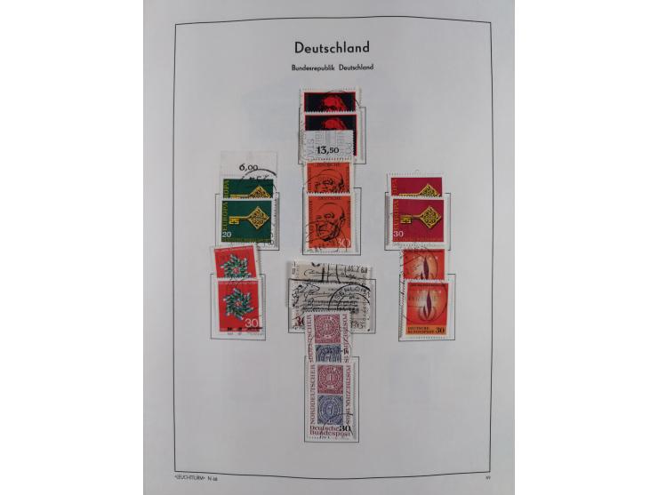 1945/72, meist ungebrauchte und gestempelte Sammlung Zonen ink. Saar, Bund mit gestempelten Heuss-Zusammendrucken, Berlin mit