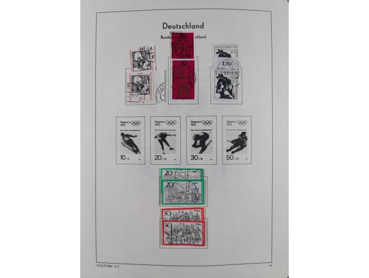 1945/72, meist ungebrauchte und gestempelte Sammlung Zonen ink. Saar, Bund mit gestempelten Heuss-Zusammendrucken, Berlin mit
