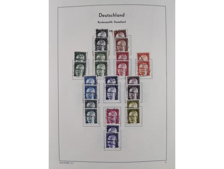 1945/72, meist ungebrauchte und gestempelte Sammlung Zonen ink. Saar, Bund mit gestempelten Heuss-Zusammendrucken, Berlin mit