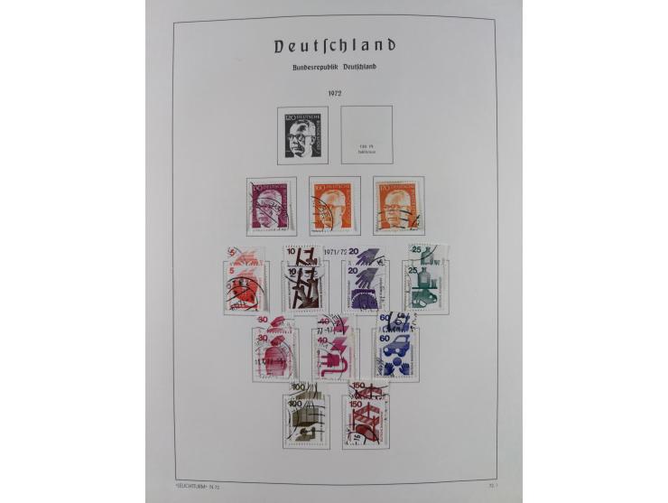 1945/72, meist ungebrauchte und gestempelte Sammlung Zonen ink. Saar, Bund mit gestempelten Heuss-Zusammendrucken, Berlin mit