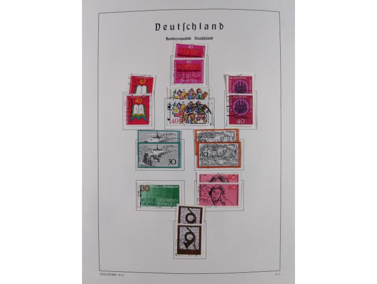 1945/72, meist ungebrauchte und gestempelte Sammlung Zonen ink. Saar, Bund mit gestempelten Heuss-Zusammendrucken, Berlin mit