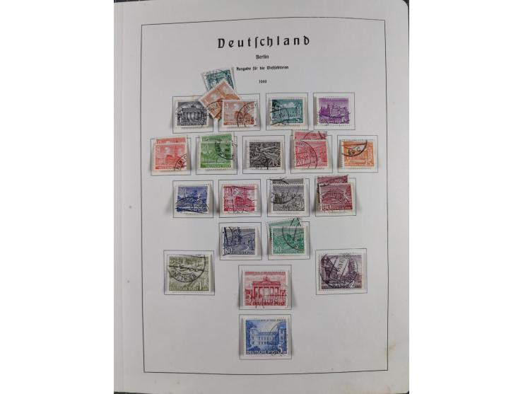 1945/72, meist ungebrauchte und gestempelte Sammlung Zonen ink. Saar, Bund mit gestempelten Heuss-Zusammendrucken, Berlin mit