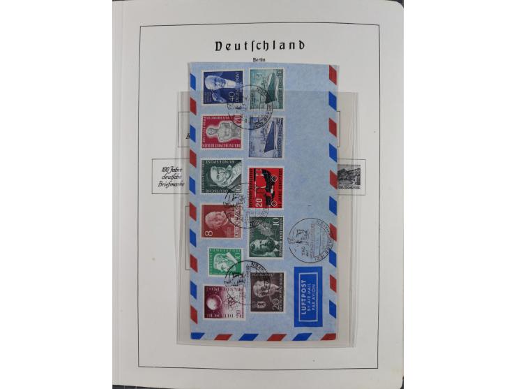 1945/72, meist ungebrauchte und gestempelte Sammlung Zonen ink. Saar, Bund mit gestempelten Heuss-Zusammendrucken, Berlin mit