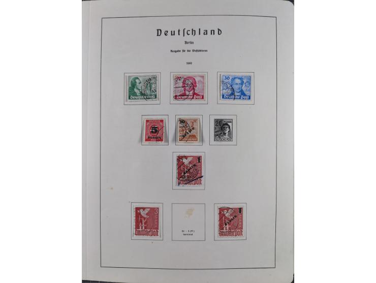1945/72, meist ungebrauchte und gestempelte Sammlung Zonen ink. Saar, Bund mit gestempelten Heuss-Zusammendrucken, Berlin mit
