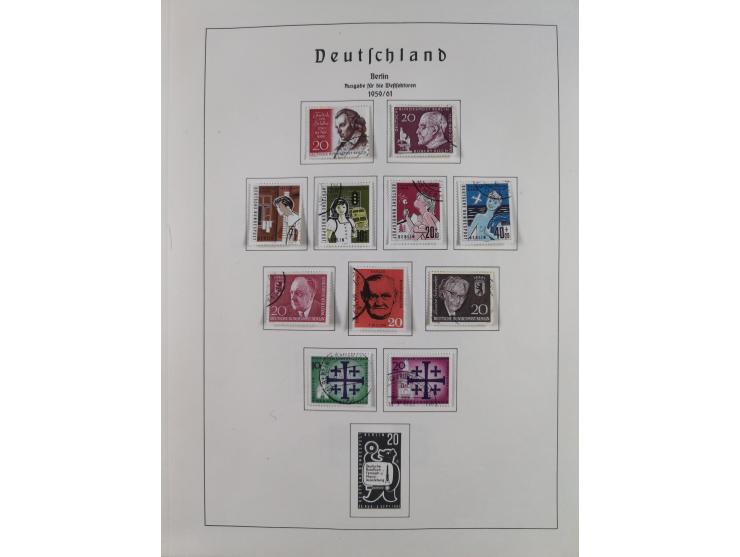 1945/72, meist ungebrauchte und gestempelte Sammlung Zonen ink. Saar, Bund mit gestempelten Heuss-Zusammendrucken, Berlin mit