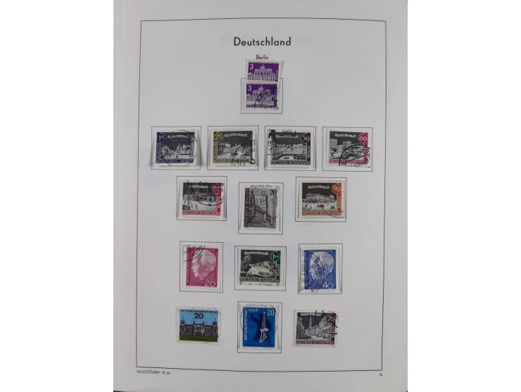 1945/72, meist ungebrauchte und gestempelte Sammlung Zonen ink. Saar, Bund mit gestempelten Heuss-Zusammendrucken, Berlin mit