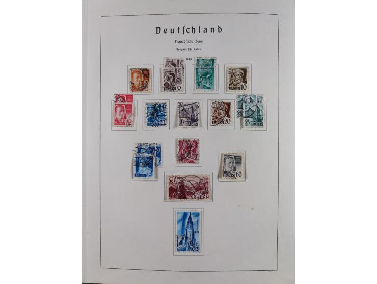 1945/72, meist ungebrauchte und gestempelte Sammlung Zonen ink. Saar, Bund mit gestempelten Heuss-Zusammendrucken, Berlin mit