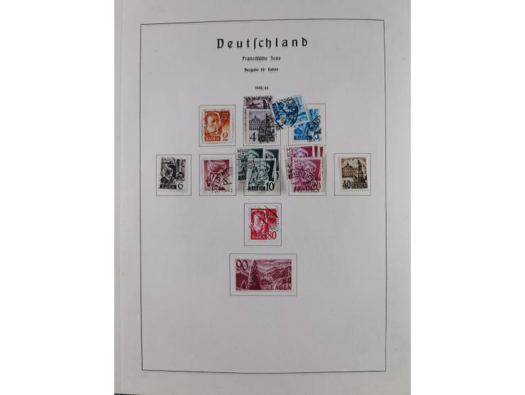1945/72, meist ungebrauchte und gestempelte Sammlung Zonen ink. Saar, Bund mit gestempelten Heuss-Zusammendrucken, Berlin mit