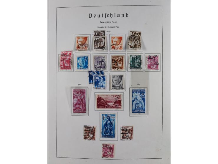 1945/72, meist ungebrauchte und gestempelte Sammlung Zonen ink. Saar, Bund mit gestempelten Heuss-Zusammendrucken, Berlin mit