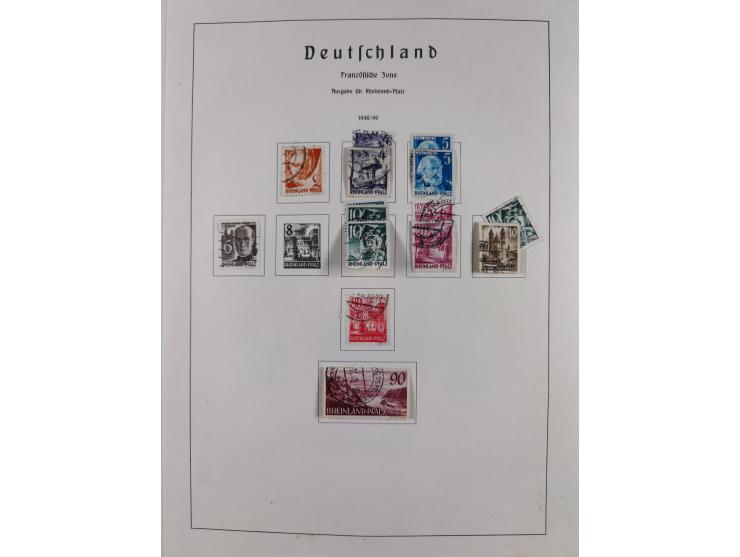 1945/72, meist ungebrauchte und gestempelte Sammlung Zonen ink. Saar, Bund mit gestempelten Heuss-Zusammendrucken, Berlin mit
