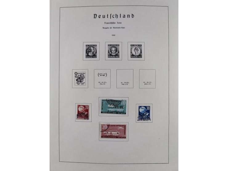 1945/72, meist ungebrauchte und gestempelte Sammlung Zonen ink. Saar, Bund mit gestempelten Heuss-Zusammendrucken, Berlin mit