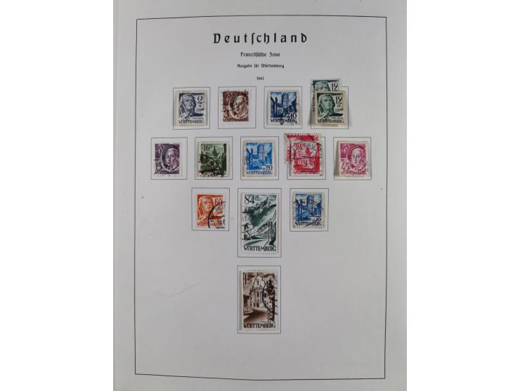 1945/72, meist ungebrauchte und gestempelte Sammlung Zonen ink. Saar, Bund mit gestempelten Heuss-Zusammendrucken, Berlin mit