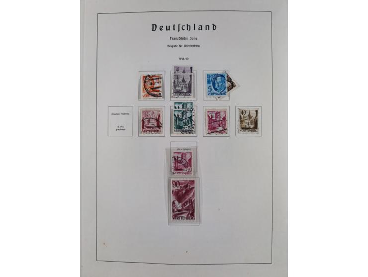 1945/72, meist ungebrauchte und gestempelte Sammlung Zonen ink. Saar, Bund mit gestempelten Heuss-Zusammendrucken, Berlin mit