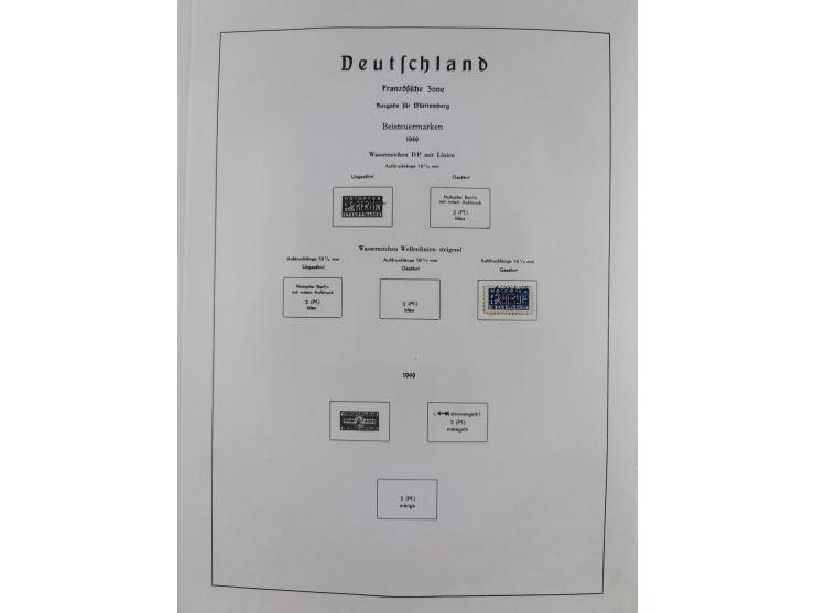 1945/72, meist ungebrauchte und gestempelte Sammlung Zonen ink. Saar, Bund mit gestempelten Heuss-Zusammendrucken, Berlin mit