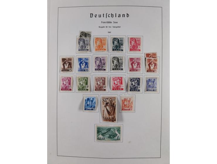 1945/72, meist ungebrauchte und gestempelte Sammlung Zonen ink. Saar, Bund mit gestempelten Heuss-Zusammendrucken, Berlin mit