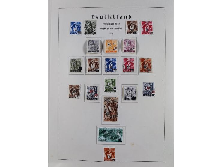 1945/72, meist ungebrauchte und gestempelte Sammlung Zonen ink. Saar, Bund mit gestempelten Heuss-Zusammendrucken, Berlin mit