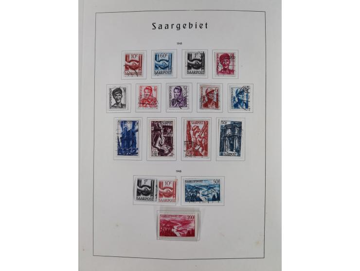 1945/72, meist ungebrauchte und gestempelte Sammlung Zonen ink. Saar, Bund mit gestempelten Heuss-Zusammendrucken, Berlin mit