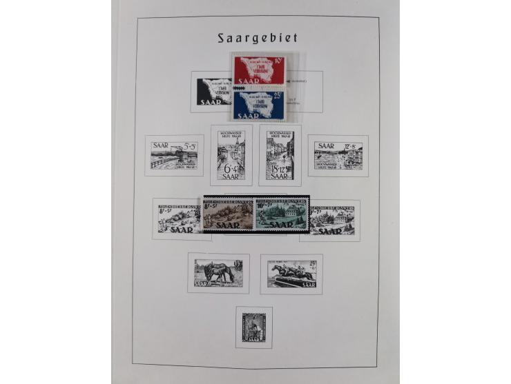 1945/72, meist ungebrauchte und gestempelte Sammlung Zonen ink. Saar, Bund mit gestempelten Heuss-Zusammendrucken, Berlin mit