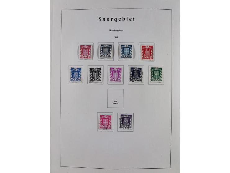 1945/72, meist ungebrauchte und gestempelte Sammlung Zonen ink. Saar, Bund mit gestempelten Heuss-Zusammendrucken, Berlin mit